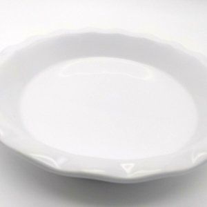 ChefStyle 11 inch Scalloped Stoneware Factory Pie - Tart Baking Dish